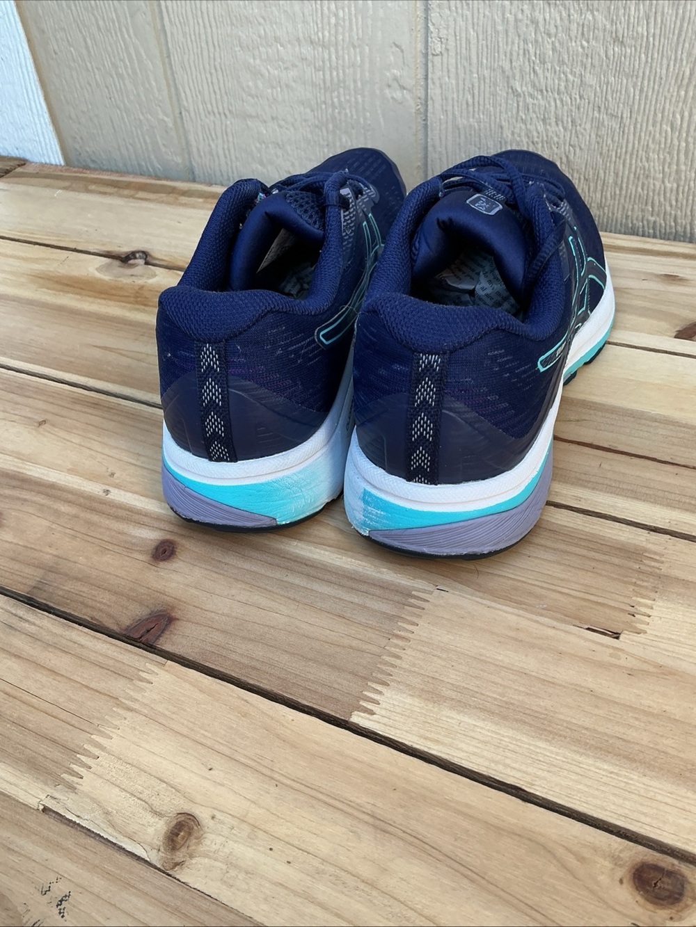 ASICS Navy Running Sneakers with Teal Accents - Picture 4 of 7